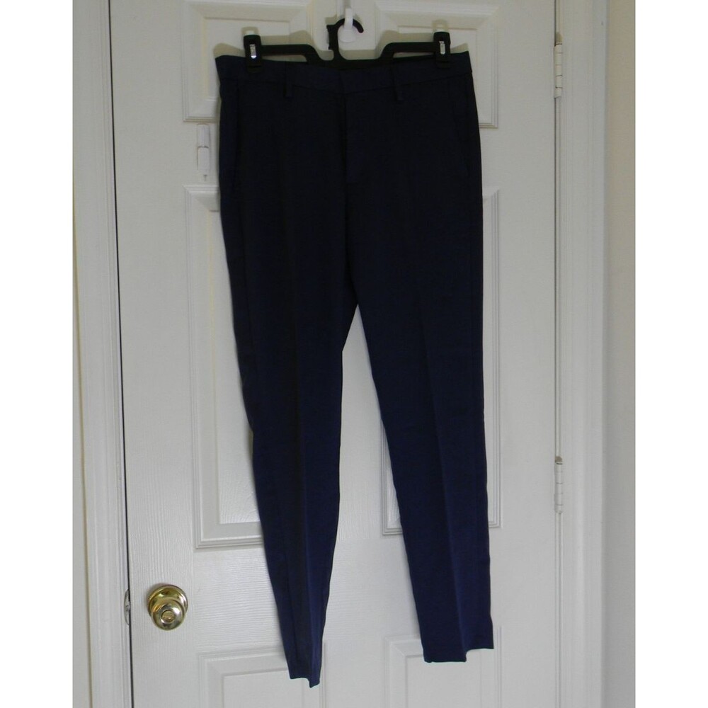 Louis Raphael Slim Fit 32W x 30L Stretch Fabric Pant Navy Blue Dress Pant NWT
